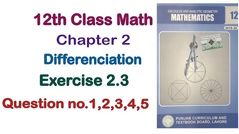 12th class math exercise 2.3 || 2nd year math exercise 2.3 question number 1 to 5