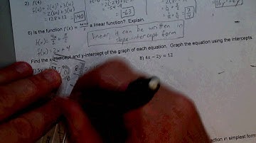 Solutions - Algebra II - Review 2.1-2.4