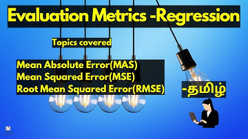 Evaluation Metrics for Regression  Problem in Tamil | Machine learning | Data Science