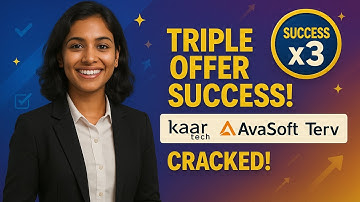 Triple Success Story: Cracking Kaar Tech, AvaSoft & Terv #placementsuccess #mncjourney #careergoals
