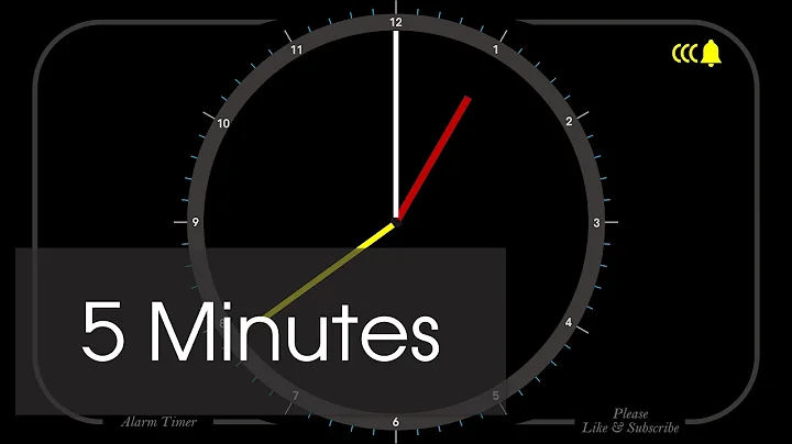 5 Minutes - Analog Clock Timer & Alarm - 1080p - Countdown