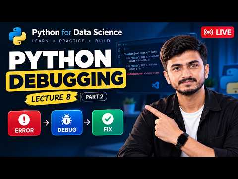 Python Errors & Exceptions 🔴 | Try, Except, Debugging & Tracebacks | Lecture #8 LIVE