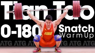 Tian Tao 0-180kg Snatch Warm Up at 2019 World Championships