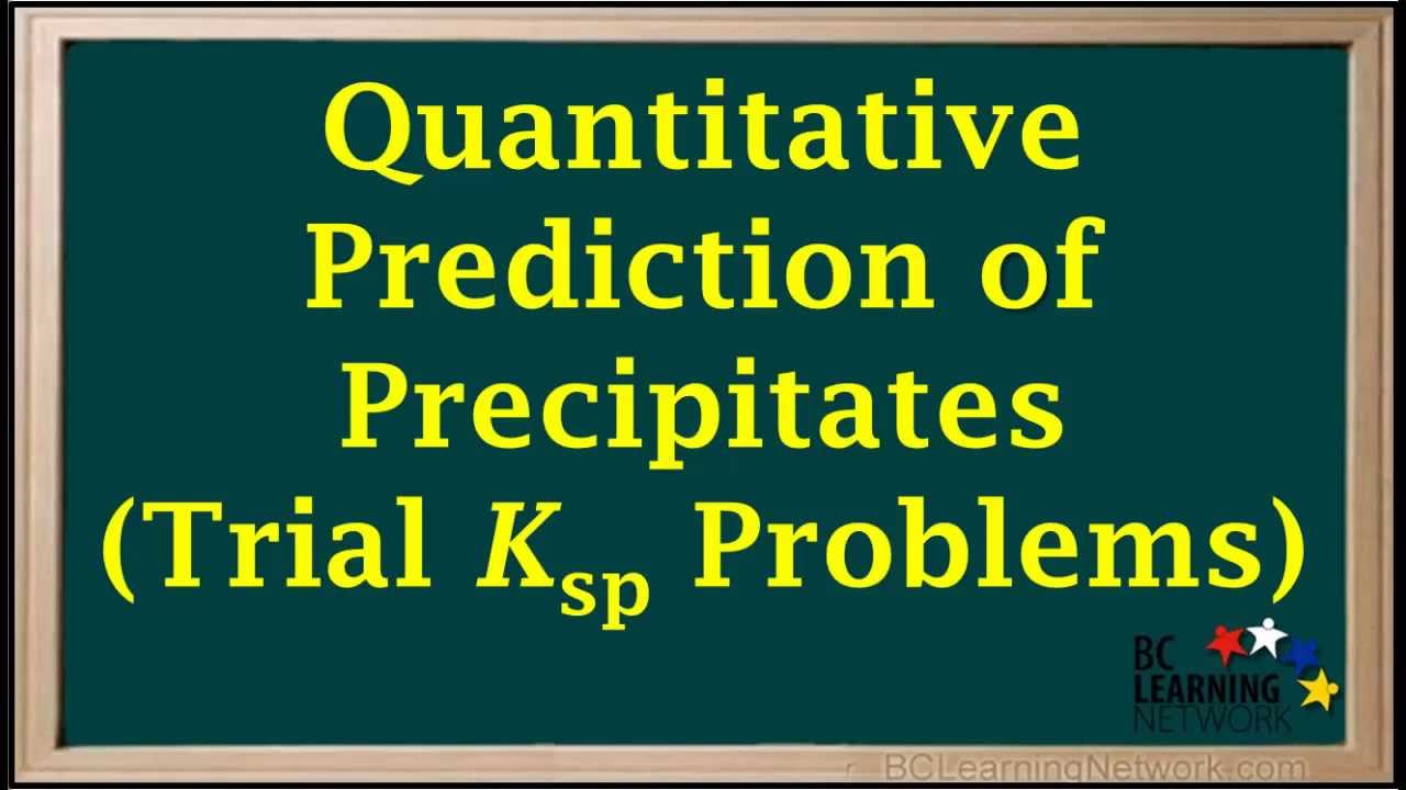 predicting precipitate predicting precipitate