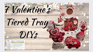 7 Valentine's Tiered Tray DIYs Easy Family Budget Friendly Crafts Crafted By Corie Minis Challenge