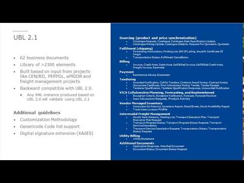 CEF eInvoicing - UBL Version 2.1 – ISO/IEC 19845:2015  (webinar 07/03/2018) 3/6