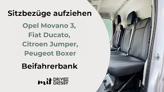 SITZBEZÜGE STOFF HERO PASSGENAU PASSEND FÜR Fiat Ducato Peugeot Boxer  Citroen Jumper Opel Movano C HERO