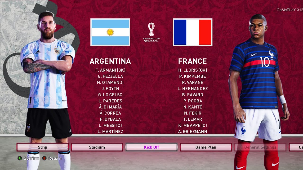 Pes 2020 Argentina Vs France Fifa World Cup 2022 Qatar New Kits