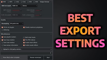 BEST Export Settings - FL Studio