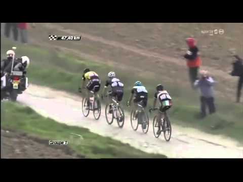 Paris Roubaix 2010   Cancellara attacks