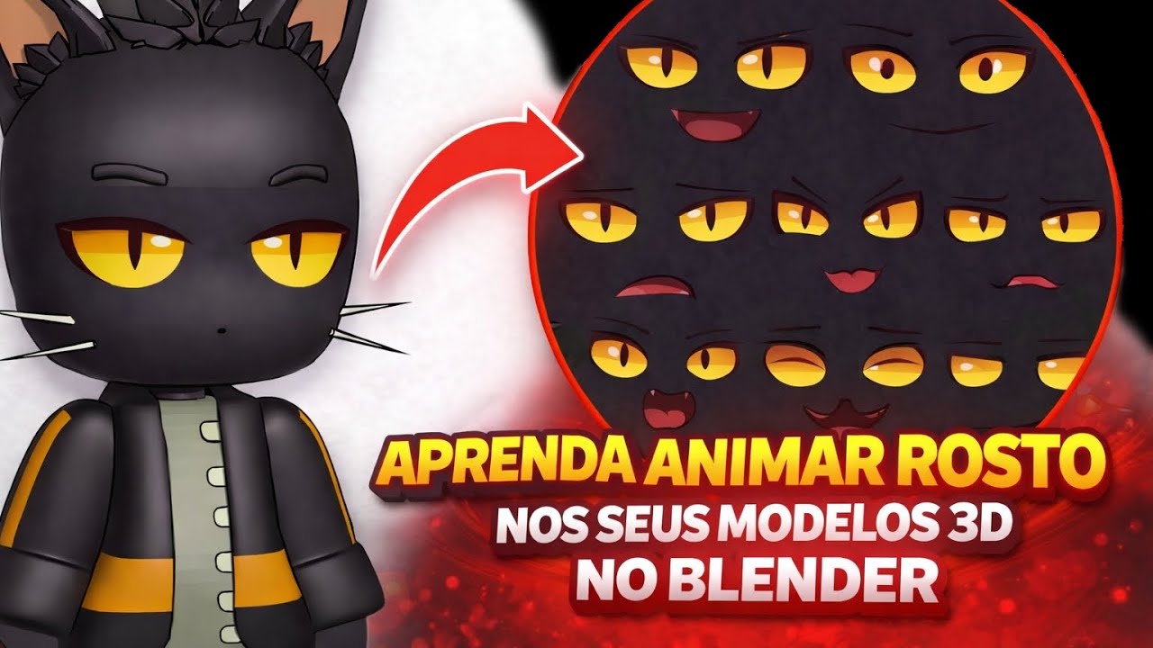 APRENDA a ANIMAR EXPRESSÕES FACIAIS no BLENDER (Modelos 3D do ZERO!) 😸 ...