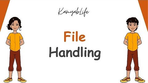 Week 9 - Lecture 1 - File Handling