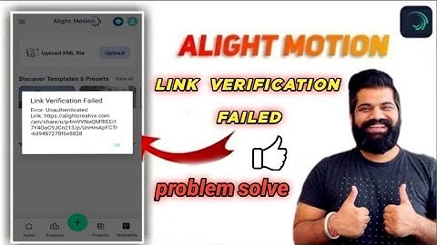 Alight motion project import problem fix | Alight motion link verification failed | Alight 😎📈