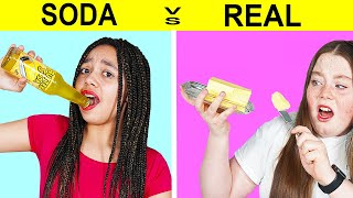 REAL FOOD VS SODA CHALLENGE!!