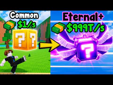 I Started Over And Got The RAREST Lucky Block In Roblox Kick a Lucky Block!