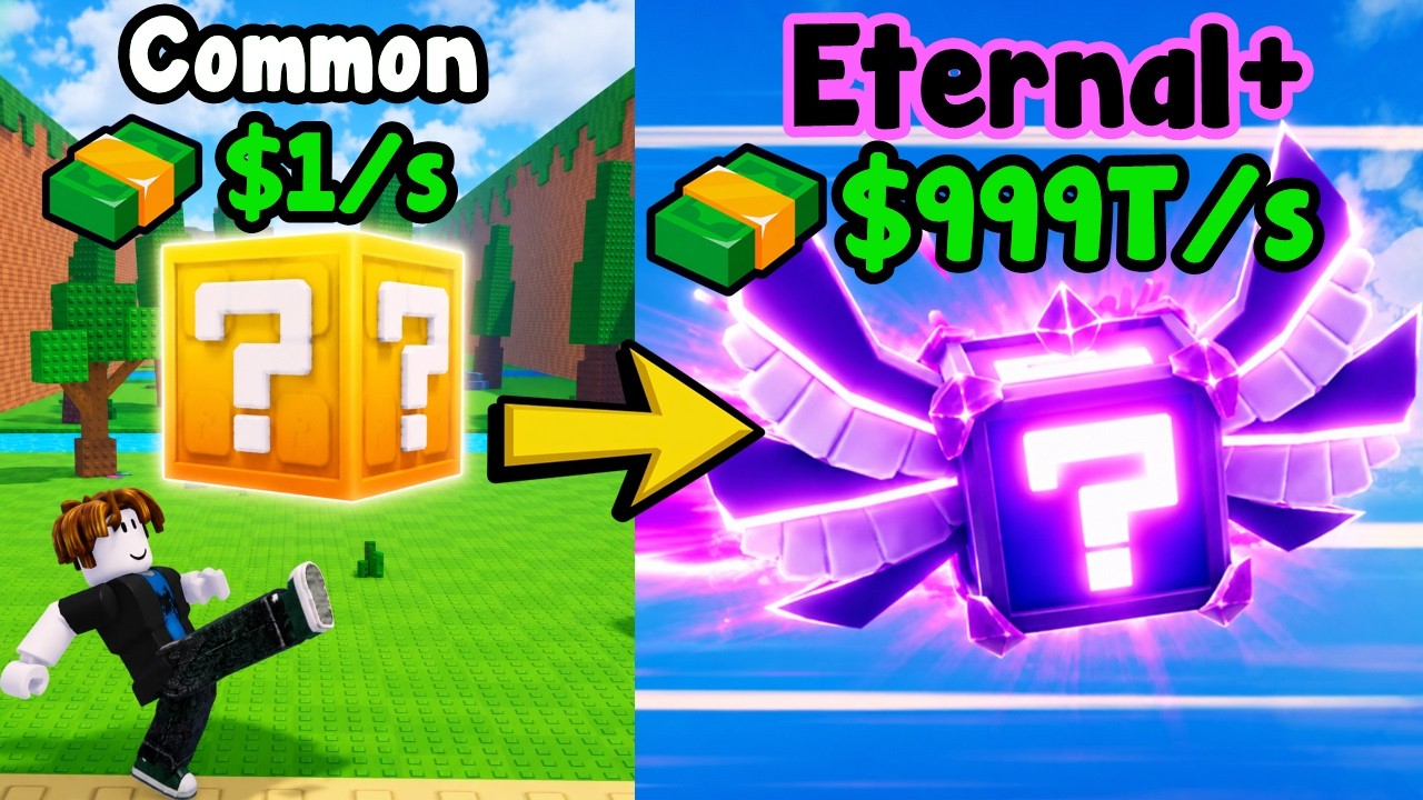I Started Over And Got The RAREST Lucky Block In Roblox Kick a Lucky Block!
