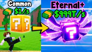 I Started Over And Got The RAREST Lucky Block In Roblox Kick a Lucky Block!