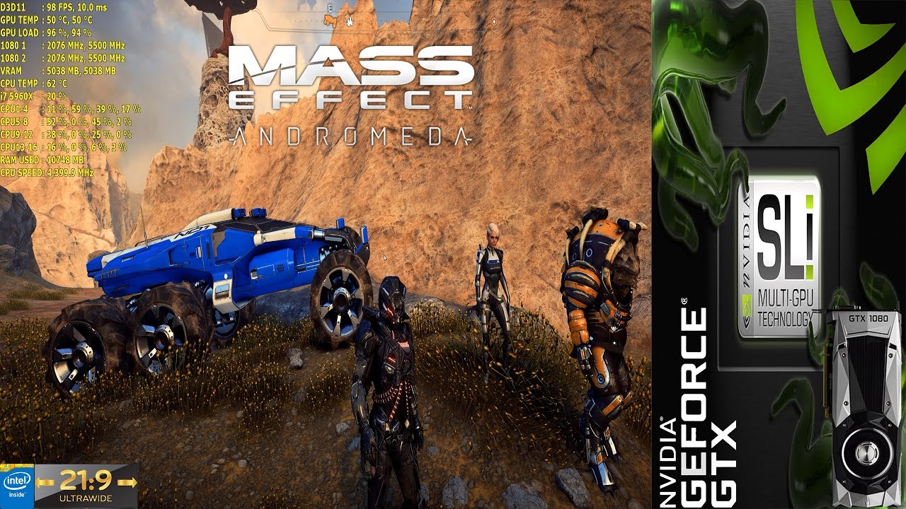 Mass Effect Andromeda Ultra Settings 3440x1440 Gtx 1080 Sli 16x16 I7 5960x 44ghz