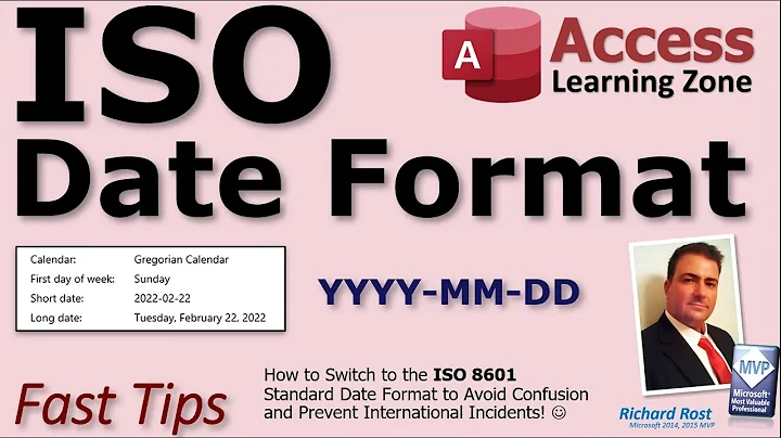 How to Switch Microsoft Access to ISO 8601 Standard Date Format to Avoid Date Confusion YYYY-MM-DD