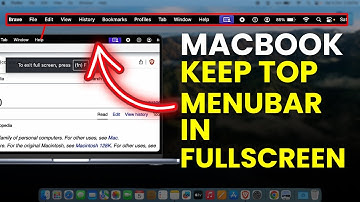 How to keep Menu Bar on Top When in Full Screen on Mac? MacOS Menu Bar Settings & Customization