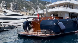 Luxurious &amp; Elegant Oceanco 75m. WHEELS Superyacht (ex. ANASTASIA)  docks in Monaco @archiesvlogmc