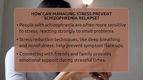 How Can Managing Stress Prevent Schizophrenia Relapse? - Schizophrenia Support Network