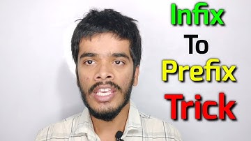 Infix to prefix conversion trick without using stack | rules | examples | infix to postfix | DSA