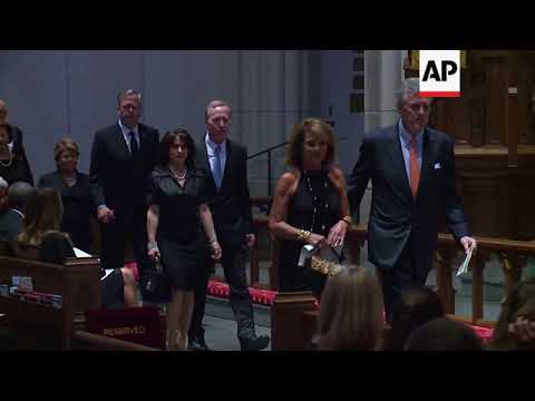 George H.W. Bush arrives for funeral of his wife