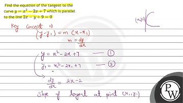 Find the equation of the tangent to the curve \( y=x^{2}-2 x+7 \) which is parallel to the line ...