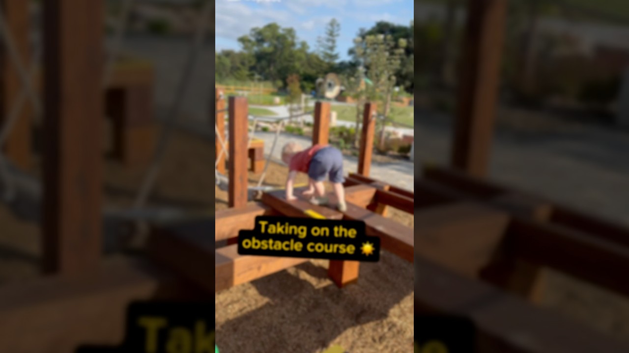 Taking on the obstacle course 