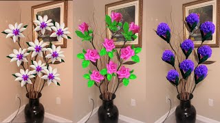 How to make a room corner flower from a plastic bag