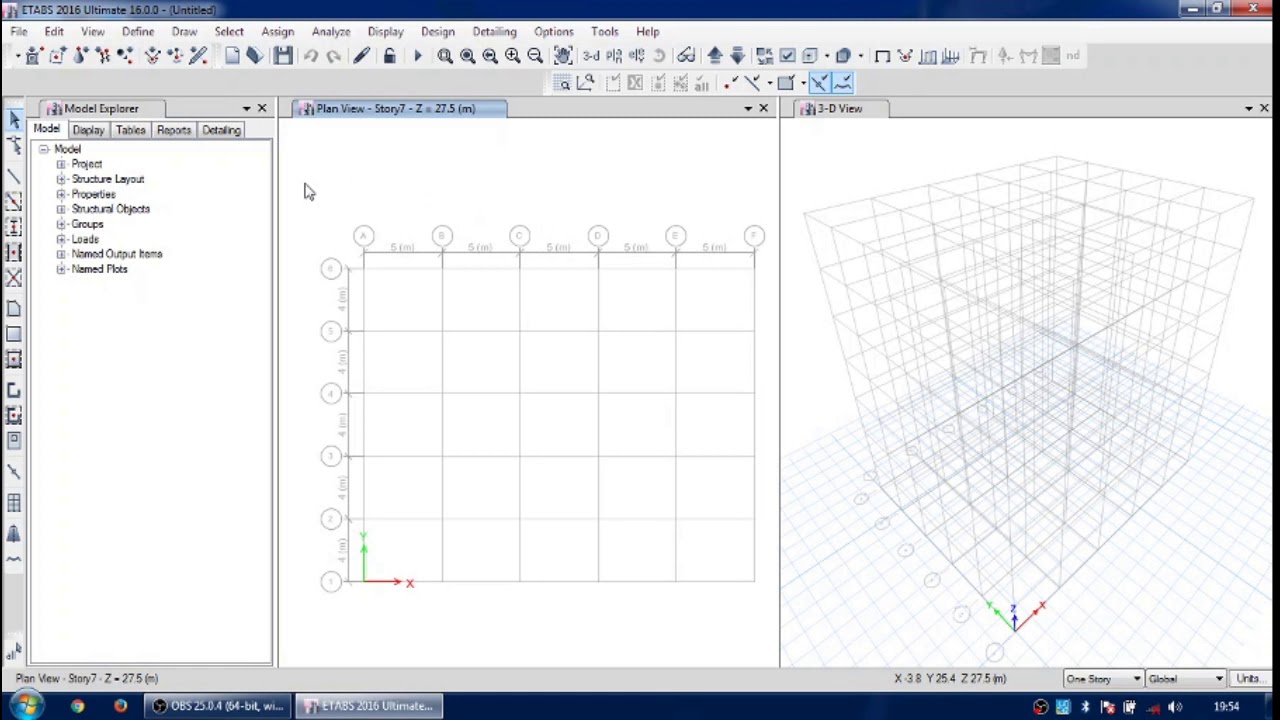 ETABS TUTORIAL on Analysis and Design of RC frame Part 1 - YouTube