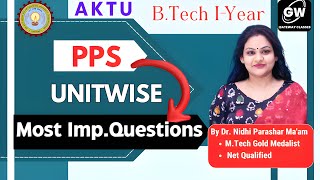 PPS MOST IMP QUESTIONS I By  Nidhi Parashar Ma'am I  Gateway Classes I AKTU