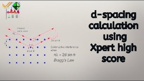 d spacing calculation from xrd using xpert highscore plus software