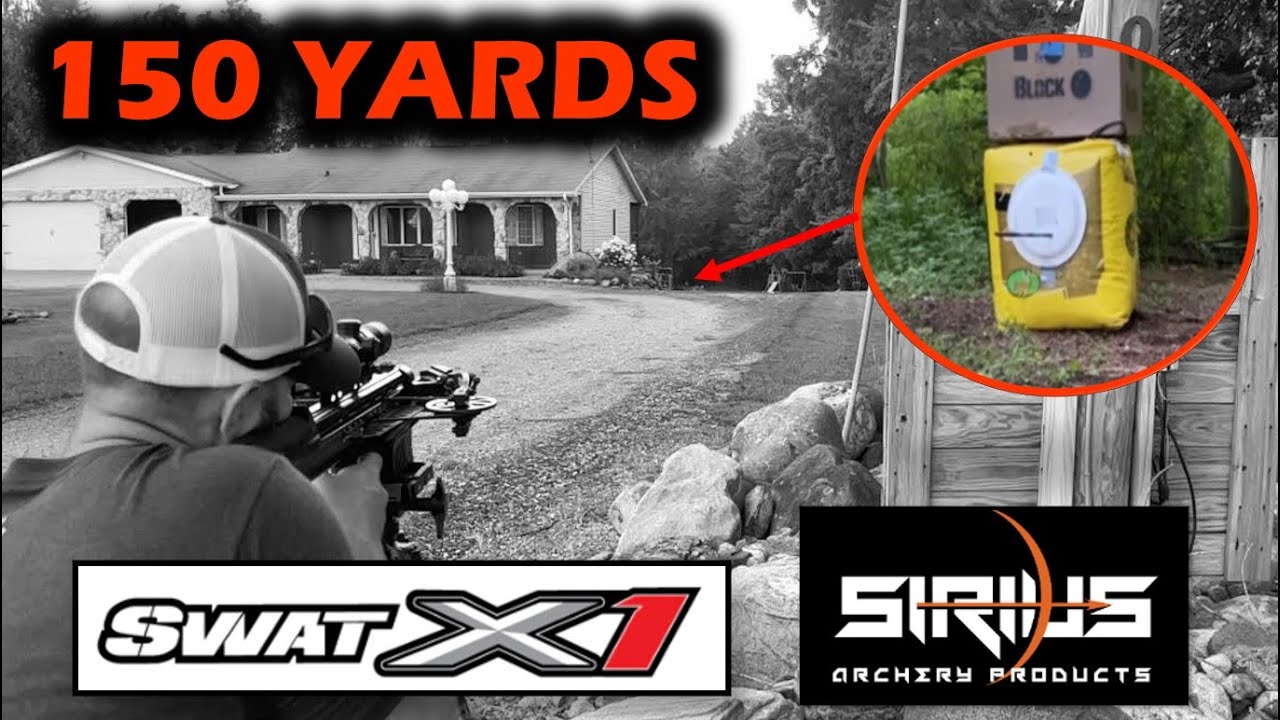 150 YARDS with a CROSSBOW - Killer Instinct SWAT X1 - Maxview MV-36 - Sirius Archery Products