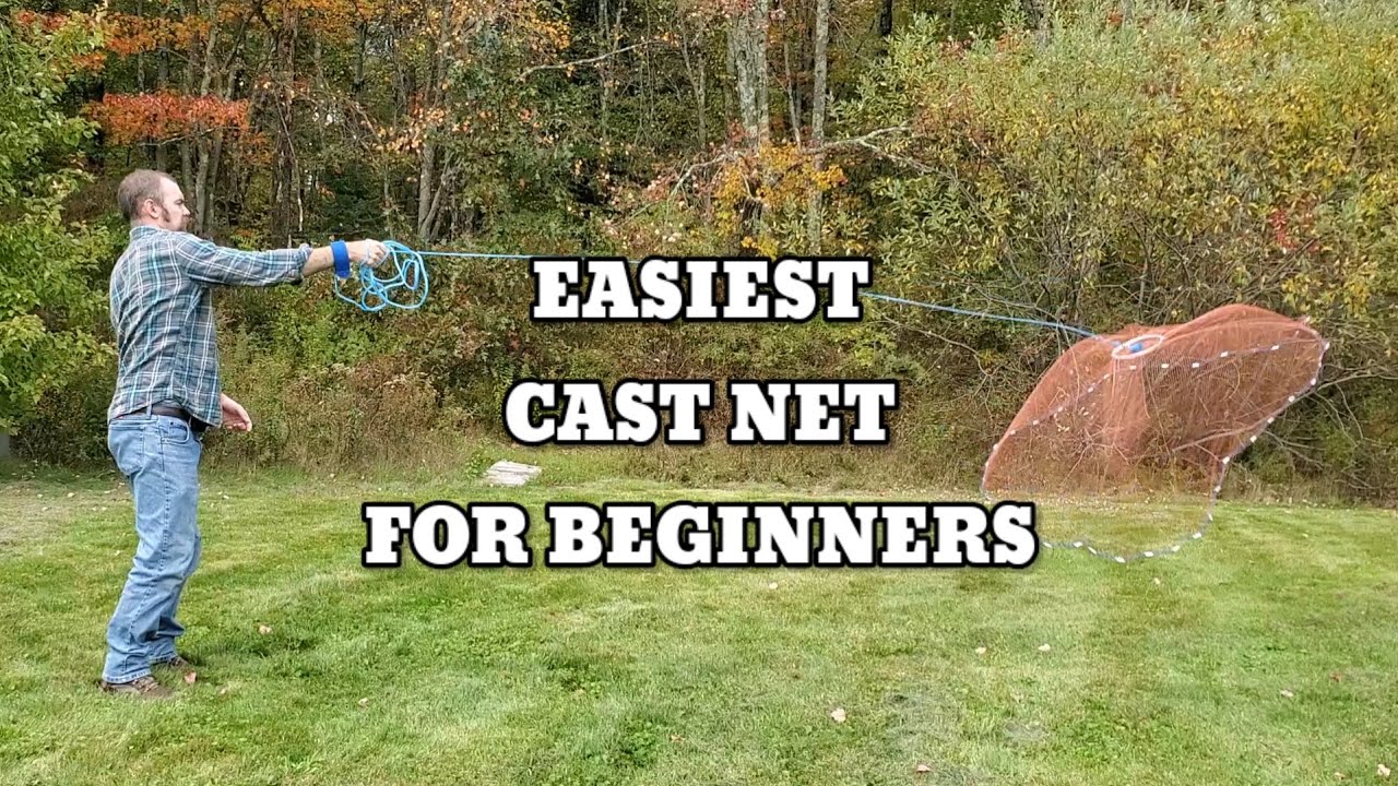 BEST Cast Net for Beginners: PLUSINNO 4ft Cast Net with Aluminum Frisbee 