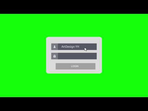 Login Button - Green Screen Overlay