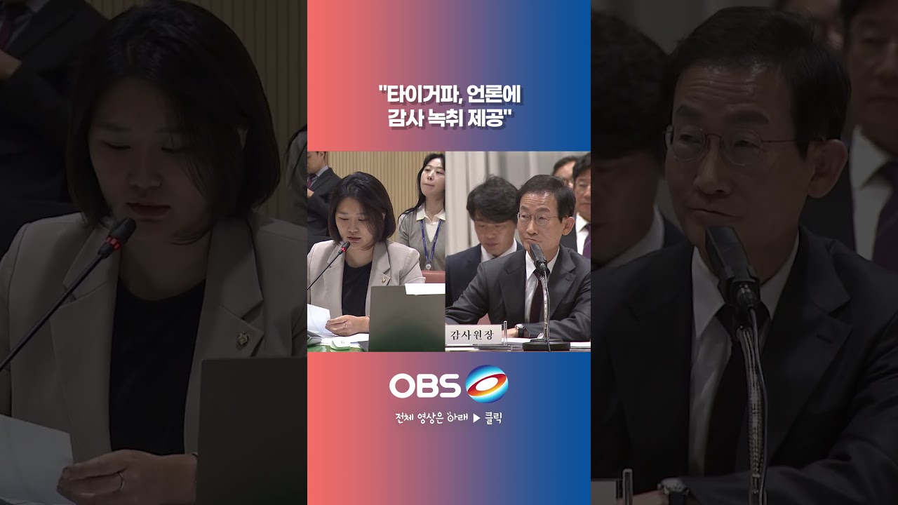 "타이거파, 언론에 감사 녹취 제공" 징계 앞두고 집단 반발 '충격' #쇼츠 #국정감사 #감사원 #유병호 #타이거파 #진상조사