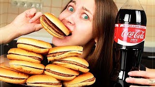 Try to eat 10 BURGERS IN 10 MINUTES! |Fun Hacks and Pranks with food by Anny May