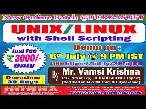 UNIX/LINUX Online Training @ DURGASOFT