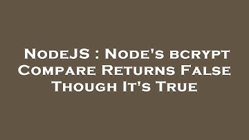 NodeJS : Node