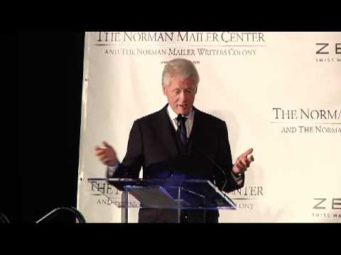 President Bill Clinton presents the Norman Mailer ...