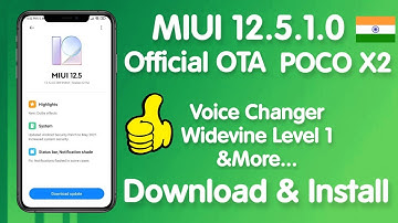 MIUI 12.5.1.0 POCO X2 || OTA Update || Download & Install