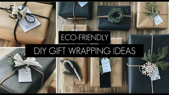 DIY Gift Wrapping Ideas For Anyone Who Doesn't Want To Be Basic 💁 / Easy Brown  Paper Gift Wrapping 