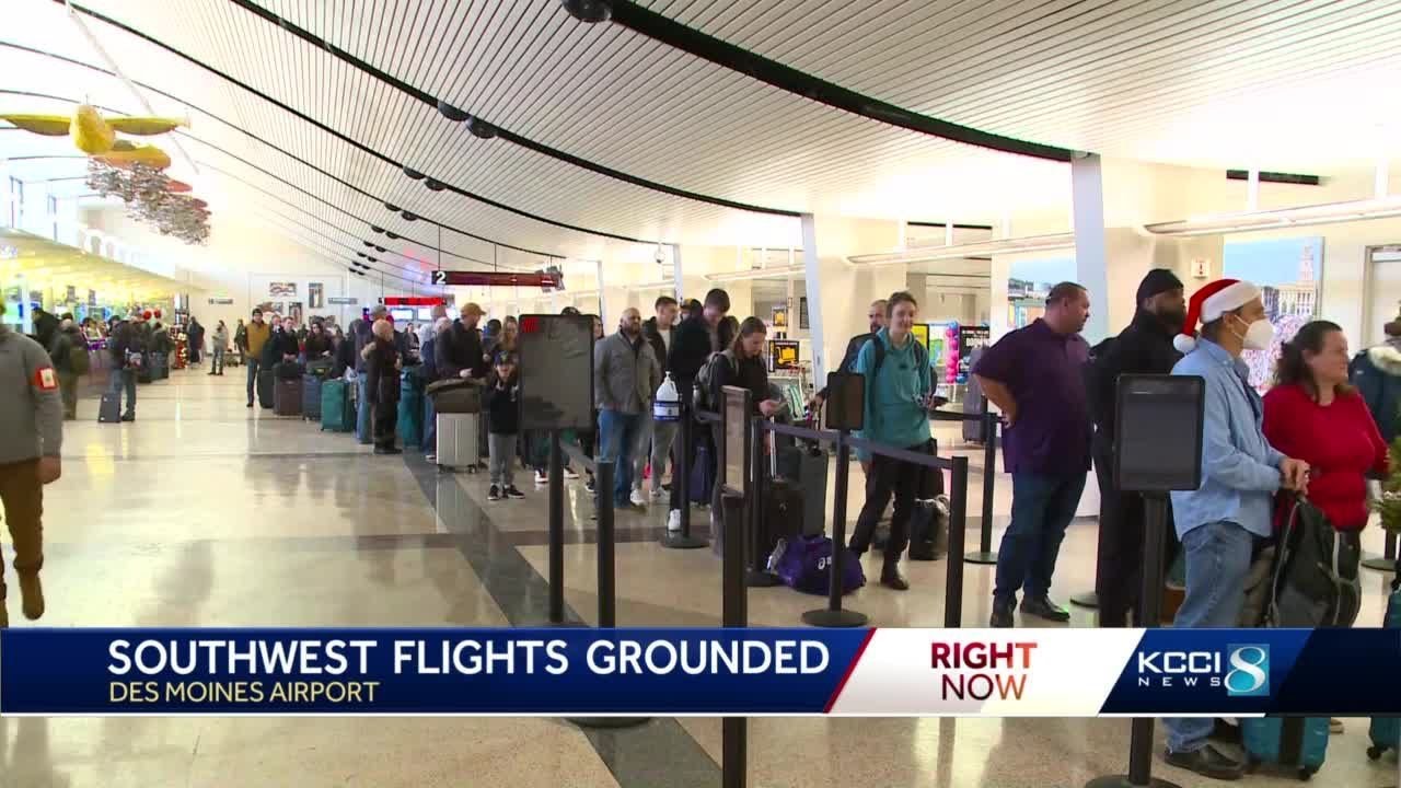 Southwest flights grounded at Des Moines International Airport YouTube