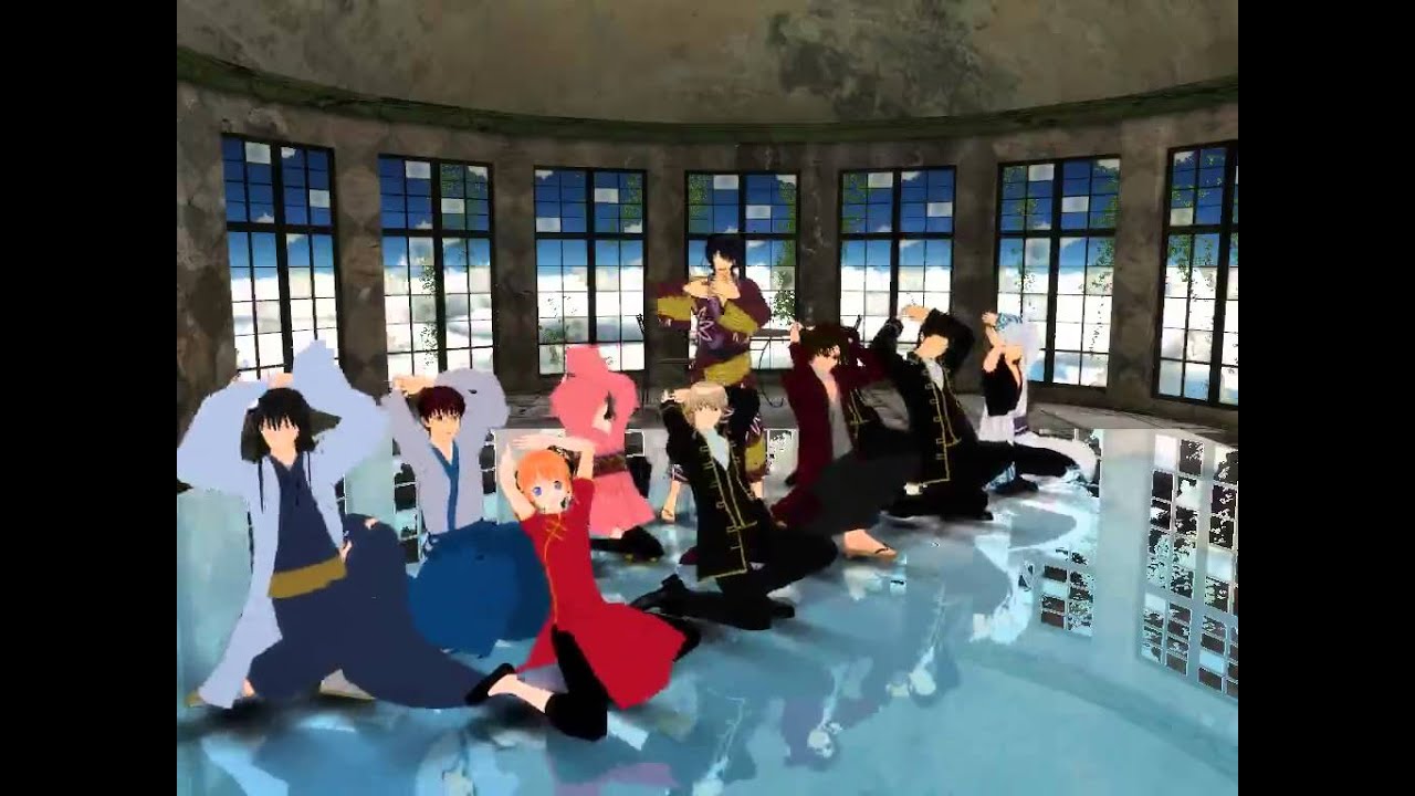 【MMD銀魂】　銀さんとみんなで　「　One・Two・Three　」