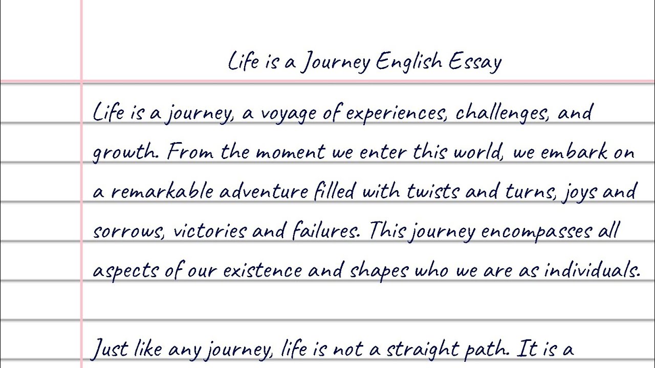 journey of your life essay