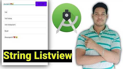simple string list view create in Android studio / Aauraparti