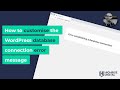 Customise the WordPress Database Connection error screen