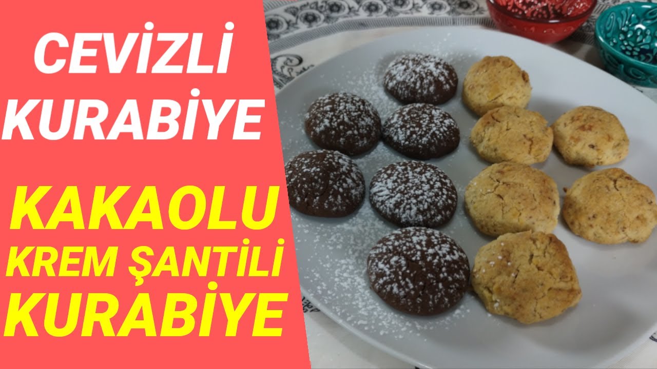 3 Malzeme ile İki Tarif Cevizli Kurabiye & Kakaolu Krem Şantili